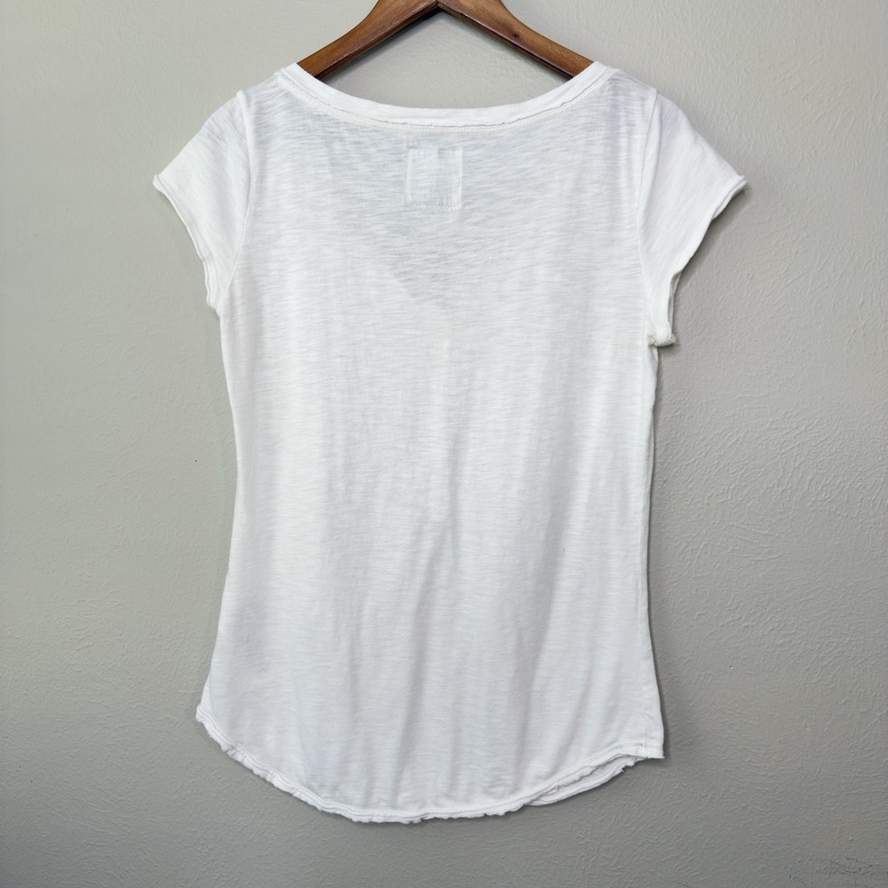 Y2K Abercrombie Large Layer Henley Fitted Tee Shirt Top Bella Swan Elena Gilbert - Picture 2 of 11